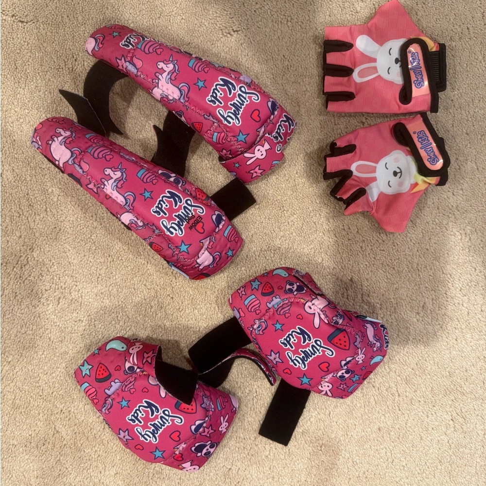 Pink Kids Protective Gear Set